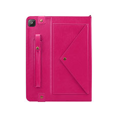 Funda de Cuero Cartera con Soporte Carcasa L04 para Samsung Galaxy Tab S6 Lite 4G 10.4 SM-P615 Rosa Roja