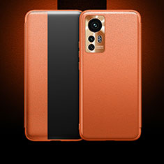 Funda de Cuero Cartera con Soporte Carcasa L04 para Xiaomi Mi 12 5G Naranja