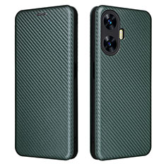 Funda de Cuero Cartera con Soporte Carcasa L04Z para Realme C55 Verde