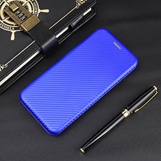 Funda de Cuero Cartera con Soporte Carcasa L04Z para Samsung Galaxy A21s Azul