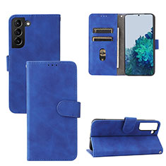 Funda de Cuero Cartera con Soporte Carcasa L04Z para Samsung Galaxy S22 5G Azul