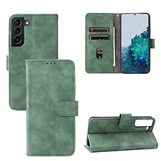 Funda de Cuero Cartera con Soporte Carcasa L04Z para Samsung Galaxy S22 5G Verde