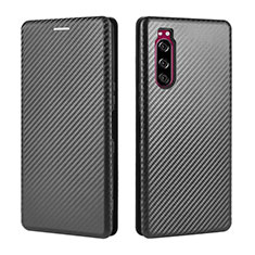 Funda de Cuero Cartera con Soporte Carcasa L04Z para Sony Xperia 5 II Negro