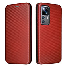 Funda de Cuero Cartera con Soporte Carcasa L04Z para Xiaomi Mi 12T 5G Marron