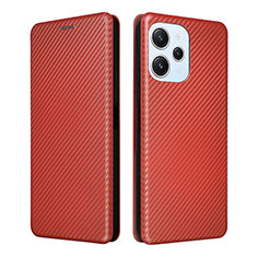 Funda de Cuero Cartera con Soporte Carcasa L04Z para Xiaomi Redmi 12 5G Marron