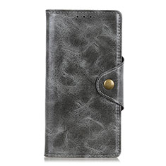 Funda de Cuero Cartera con Soporte Carcasa L05 para Alcatel 3X Gris