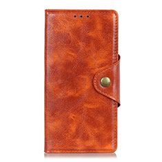 Funda de Cuero Cartera con Soporte Carcasa L05 para Alcatel 3X Naranja