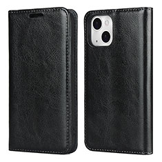 Funda de Cuero Cartera con Soporte Carcasa L05 para Apple iPhone 13 Mini Negro