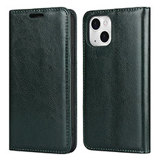 Funda de Cuero Cartera con Soporte Carcasa L05 para Apple iPhone 13 Mini Verde