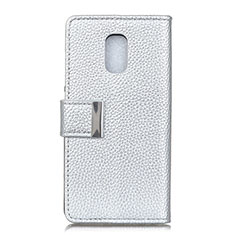 Funda de Cuero Cartera con Soporte Carcasa L05 para Asus ZenFone V Live Plata