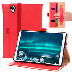 Funda de Cuero Cartera con Soporte Carcasa L05 para Huawei MediaPad M6 8.4 Rojo