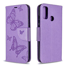 Funda de Cuero Cartera con Soporte Carcasa L05 para Huawei P Smart (2020) Morado