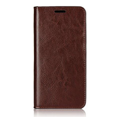 Funda de Cuero Cartera con Soporte Carcasa L05 para Huawei P20 Marron