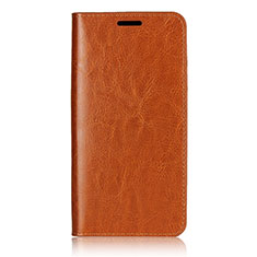 Funda de Cuero Cartera con Soporte Carcasa L05 para Huawei P20 Naranja