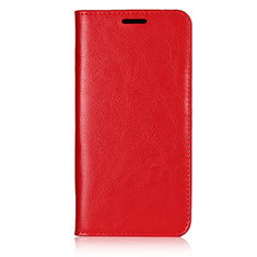 Funda de Cuero Cartera con Soporte Carcasa L05 para Huawei P20 Rojo