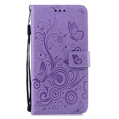 Funda de Cuero Cartera con Soporte Carcasa L05 para Huawei P30 Morado