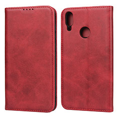 Funda de Cuero Cartera con Soporte Carcasa L05 para Huawei Y7 (2019) Rojo