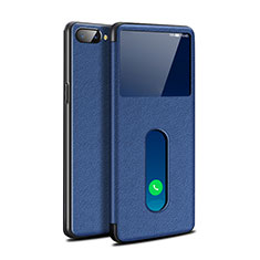 Funda de Cuero Cartera con Soporte Carcasa L05 para Oppo AX5 Azul