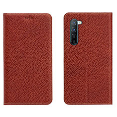 Funda de Cuero Cartera con Soporte Carcasa L05 para Oppo Find X2 Lite Marron