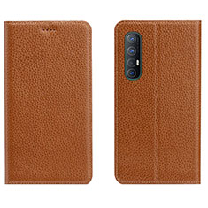 Funda de Cuero Cartera con Soporte Carcasa L05 para Oppo Find X2 Neo Naranja