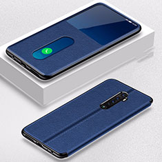 Funda de Cuero Cartera con Soporte Carcasa L05 para Oppo Reno2 Azul