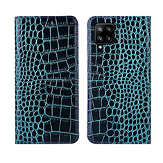 Funda de Cuero Cartera con Soporte Carcasa L05 para Samsung Galaxy A42 5G Azul