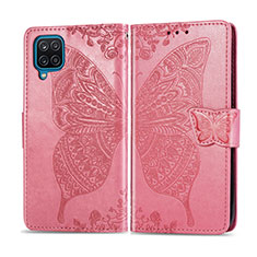 Funda de Cuero Cartera con Soporte Carcasa L05 para Samsung Galaxy M12 Rosa