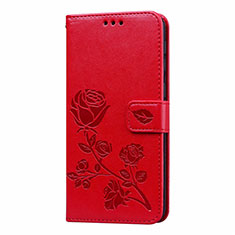 Funda de Cuero Cartera con Soporte Carcasa L05 para Samsung Galaxy M21s Rojo