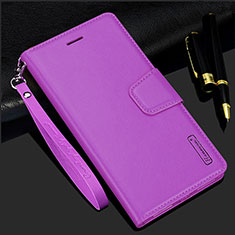 Funda de Cuero Cartera con Soporte Carcasa L05 para Samsung Galaxy S22 5G Morado