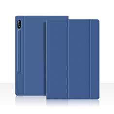 Funda de Cuero Cartera con Soporte Carcasa L05 para Samsung Galaxy Tab S7 4G 11 SM-T875 Azul