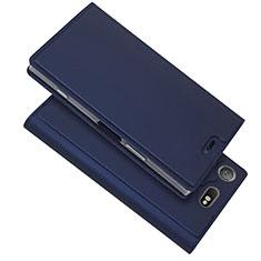 Funda de Cuero Cartera con Soporte Carcasa L05 para Sony Xperia XZ1 Compact Azul