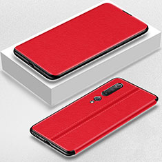 Funda de Cuero Cartera con Soporte Carcasa L05 para Xiaomi Mi 10 Rojo