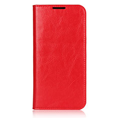 Funda de Cuero Cartera con Soporte Carcasa L05 para Xiaomi Redmi Note 7 Rojo