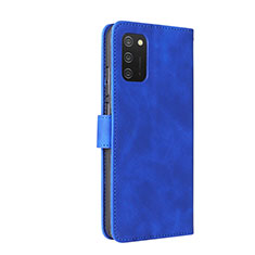 Funda de Cuero Cartera con Soporte Carcasa L05Z para Samsung Galaxy A02s Azul