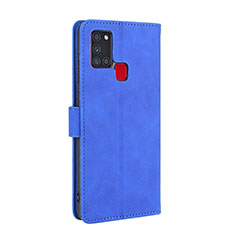 Funda de Cuero Cartera con Soporte Carcasa L05Z para Samsung Galaxy A21s Azul