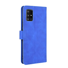 Funda de Cuero Cartera con Soporte Carcasa L05Z para Samsung Galaxy A51 5G Azul