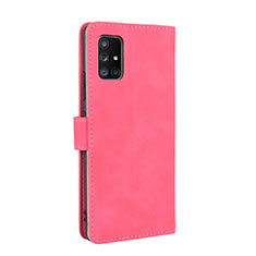 Funda de Cuero Cartera con Soporte Carcasa L05Z para Samsung Galaxy A71 4G A715 Rosa Roja