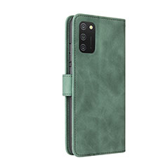 Funda de Cuero Cartera con Soporte Carcasa L05Z para Samsung Galaxy M02s Verde