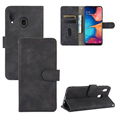 Funda de Cuero Cartera con Soporte Carcasa L05Z para Samsung Galaxy M10S Negro