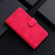 Funda de Cuero Cartera con Soporte Carcasa L05Z para Samsung Galaxy S22 Ultra 5G Rosa Roja