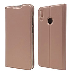 Funda de Cuero Cartera con Soporte Carcasa L06 para Huawei Enjoy 9 Oro Rosa