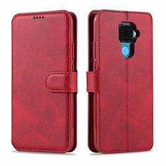 Funda de Cuero Cartera con Soporte Carcasa L06 para Huawei Mate 30 Lite Rojo