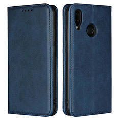 Funda de Cuero Cartera con Soporte Carcasa L06 para Huawei Nova 3e Azul