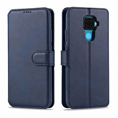 Funda de Cuero Cartera con Soporte Carcasa L06 para Huawei Nova 5z Azul