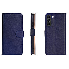 Funda de Cuero Cartera con Soporte Carcasa L06 para Samsung Galaxy S22 5G Azul