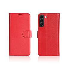 Funda de Cuero Cartera con Soporte Carcasa L06 para Samsung Galaxy S24 Plus 5G Rojo