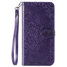 Funda de Cuero Cartera con Soporte Carcasa L06 para Vivo V20 Pro 5G Morado