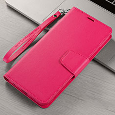 Funda de Cuero Cartera con Soporte Carcasa L06 para Xiaomi Redmi 8A Rosa Roja