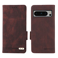 Funda de Cuero Cartera con Soporte Carcasa L06Z para Google Pixel 8 Pro 5G Marron