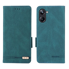 Funda de Cuero Cartera con Soporte Carcasa L06Z para Realme 10 Pro 5G Verde